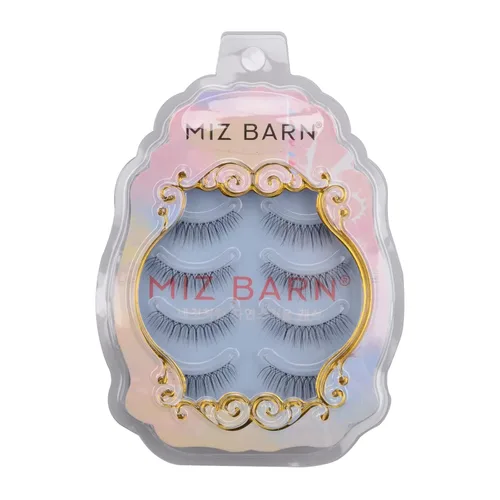 Miniatura 4 de Pestañas postizas de aspecto natural, 4 pares de pestañas cortas naturales, suaves, ligeras, cómodas, de lujo, banda transparente, hechas a mano