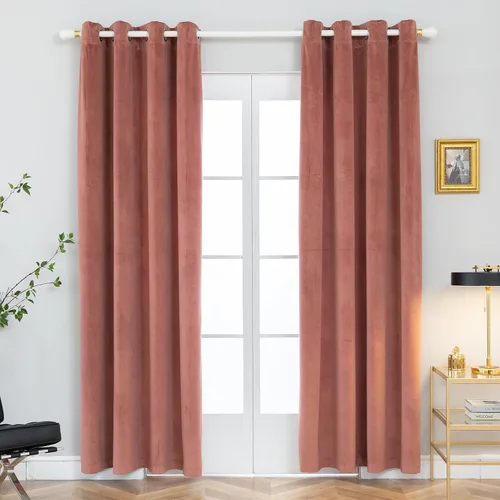 Miniatura 10 de Pleasant Boulevard - Cortinas de terciopelo para decoración interior de habitaciones y ventanas grandes, elegantes, estilo con ojales, 2 paneles