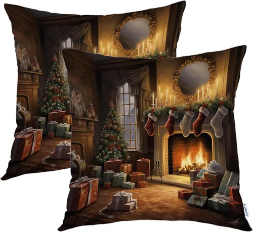 Miniatura 27 de Batmerry Flowers with Stems Throw Pillow Covers, Beautiful Floral Decorative Pillow Covers Digital Printing Blended for Couch Sofa Bed Invisible