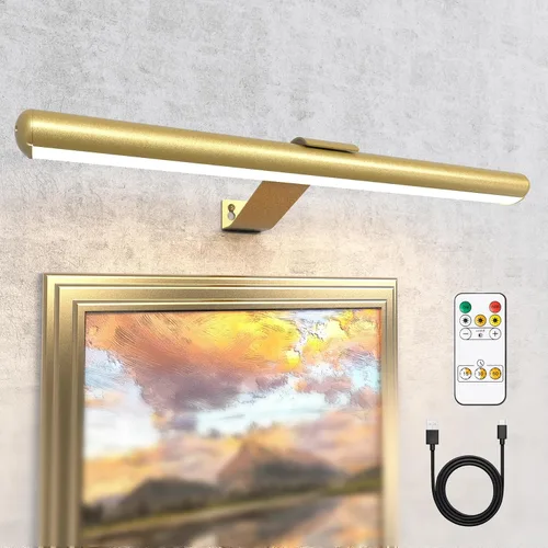Miniatura 8 de Luz de imagen inalámbrica recargable con control remoto, luz artística para pintar, lámpara de visualización regulable temporizador apagado