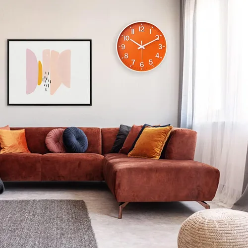 Miniatura 2 de HZDHCLH Relojes de Pared a Batería, 12 pulgadas Silencioso Sin Tictac Reloj de Pared Moderno para Sala de Estar Dormitorio Cocina Oficina Aula