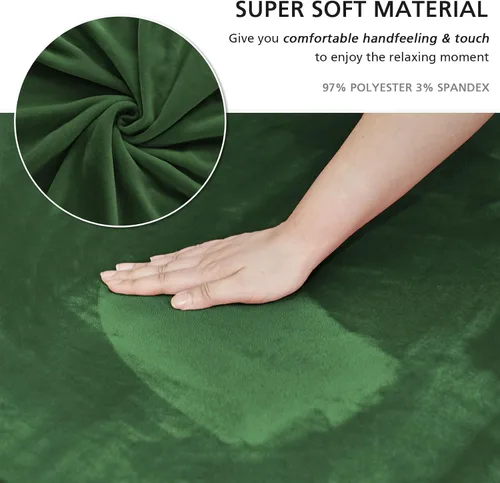 Miniatura 2 de NICEEC Funda de Sofá Súper Suave de 1 Pieza Verde Funda Elástica para Sofás Stretch Universal Spandex Fundas de Sofá para Sala de Estar Fácil Ajuste