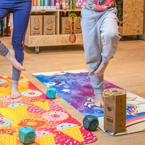 Miniatura 2 de Myga Childrens Yoga Mat,Eco-Friendly Printed Yoga, Exercise and Fitness Mat for Kids,Features 8 Yoga Poses on the Reverse,Non-Slip, Extra Grip and