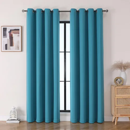Miniatura 14 de Flyfun - Cortinas opacas con ojales para dormitorio y sala de estar, juego de 2 paneles, con aislamiento térmico, cortinas de oscurecimiento