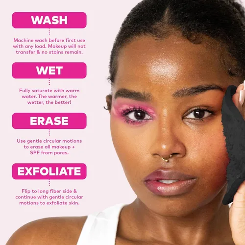 Miniatura 7 de El juego original de 7 días de MakeUp Eraser borra todo el maquillaje con solo agua, incluyendo rímel impermeable, delineador, base, lápiz labial