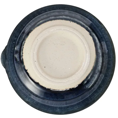 Miniatura 7 de TIKUSAN Juego de mortero y mortero de cerámica Ripple Ridge (Suribachi y Surikogi) con boquilla fabricada en Japón Mino Ware (grande, azul)