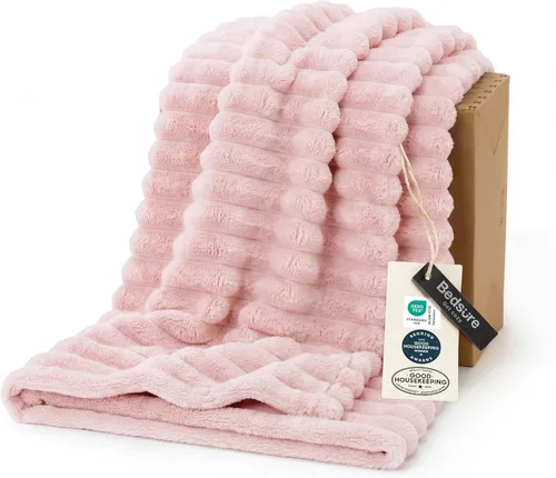 Miniatura 7 de Bedsure GentleSoft - Manta de forro polar azul para sofá, mantas suaves y acogedoras para mujer, lindas mantas pequeñas para niñas, azul claro, 108