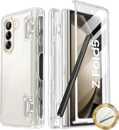 Miniatura 14 de i-Blason Cosmo - Funda para Samsung Galaxy Z Fold 5 con soporte para bolígrafo, protector de pantalla integrado, protección de bisagra, 3 fundas