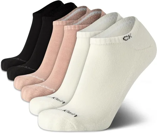 Miniatura 46 de Calvin Klein Calcetines para hombre, mezcla de algodón, acolchados, sin talla, forro de calcetines atléticos (6 unidades)