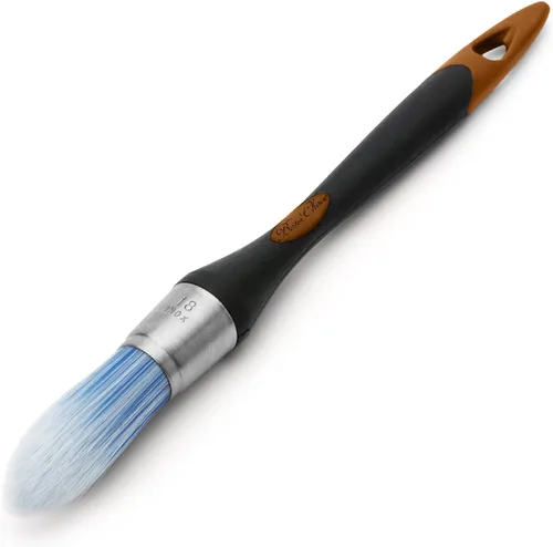 Bates - Brocha de pintura para recortar, 0.75 pulgadas, mango ergonómico antideslizante, cerdas sintéticas, pinceles de corte para pintar, negro y