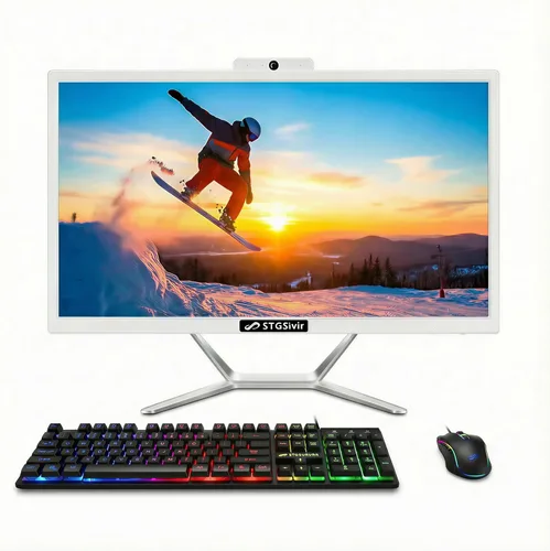 Miniatura 9 de STGSivir Computadora de escritorio todo en uno, pantalla FHD de 22 pulgadas, Intel Core i5 de hasta 3.6 GHz, memoria 16G, SSD 512G, WiFi 5