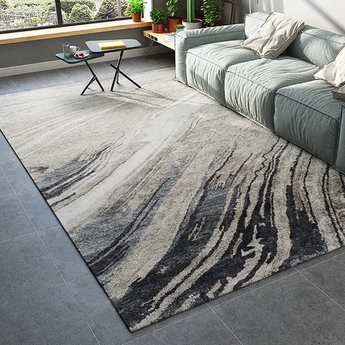 Miniatura 12 de Alfombra abstracta moderna para sala de estar, lavable a máquina, para dormitorio, 2.6 x 3.9 pies