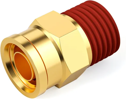 Miniatura 7 de GASHER 2 piezas de latón DOT Push to Connect Fittings, 1/4" NPT x 1/4" OD recto tubo de empuje de aire accesorios de línea de freno de aire