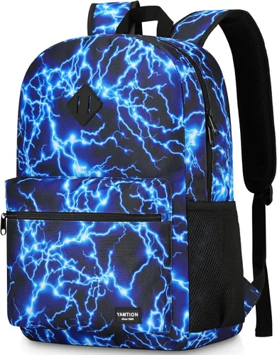 Miniatura 20 de YAMTION Mochila escolar, mochila clásica unisex para adolescentes con puerto USB para escuela secundaria, universidad, oficina, trabajo, viajes