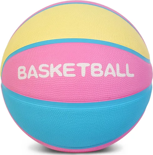 Baloncesto de goma gruesa para niños y jóvenes, tamaño 3/4/5/6/7, para exteriores, colorido, 22/25.5/27.5/28.5/29.5 pulgadas, para regalos de juegos