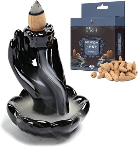 Miniatura 9 de Soul Sticks Soporte de incienso de reflujo fuente de cascada para el hogar, oficina, yoga, decoración de habitación y aromaterapia con 1 paquete