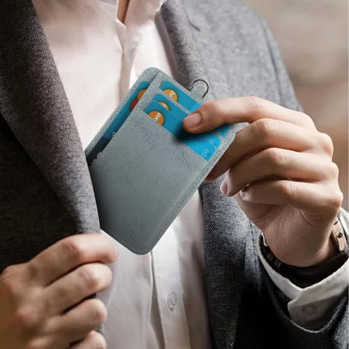 Miniatura 6 de Lavemi Slim RFID Blocking Card Holder Minimalist Leather Front Pocket Wallet for Women
