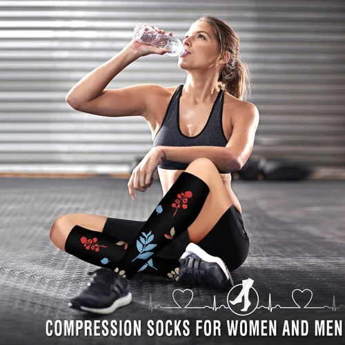 Miniatura 28 de 6 Pack Copper Compression Socks for Women and Men Circulation-Best Support for Medical, Running,Nursing,Athletic