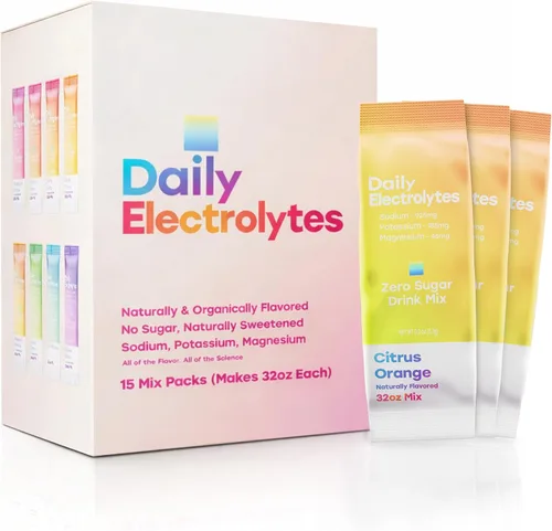 Miniatura 3 de 30 paquetes de electrolitos en polvo jumbo de 7 sabores sin azúcar, paquetes de hidratación líquida de electrolitos diarios IV mezcla de bebidas