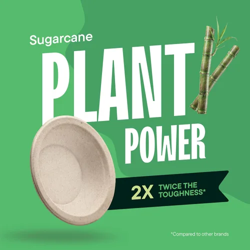 Miniatura 4 de Stack Man Cuencos de Papel, Cuencos de Sopa Desechables 100% Compostables [Paquete de 125] 12 oz. Resistentes, Ecológicos, Biodegradables de Bagazo