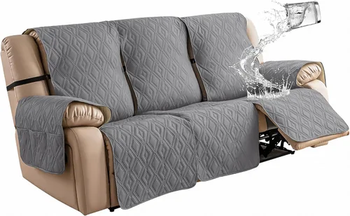 Miniatura 14 de Genina - Funda impermeable para sillón reclinable de dos plazas, funda antideslizante para sofá, funda para sofá reclinable de 2 plazas, funda