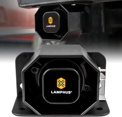 LAMPHUS Alarma de Sonido de Respaldo para Camioneta [112dB] [SAE J994 Clase A] [12V - 48V DC] [SoundAlert] Timbre de Advertencia de Reversa y