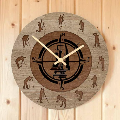 Miniatura 4 de Geek Alerts Reloj de pared para trabajo de construcción, ingeniero, decoración del hogar, funciona con pilas, cuarzo silencioso, impreso, 12 Sin