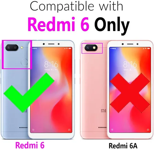Compatible con funda Xiaomi Redmi 6/6A, resistente, delgada, delgada, accesorios de celda, ajuste antideslizante, protección de teléfono celular,