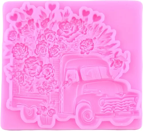 Miniatura 9 de Mujiang Moldes de silicona para el día de San Valentín, diseño de corazón y rosa, para caramelo de chocolate XOXO, para decoración de pasteles