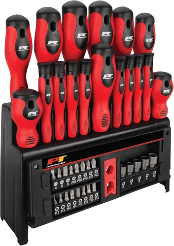 Performance Tool W1727 Juego de destornilladores de 39 piezas con estante