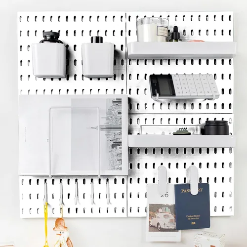 Juego de combinación de tableros de clavijas para organizador de pared, kits de tableros de clavijas montados en pared para cocina, dormitorio,