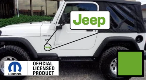 Miniatura 5 de 97-06 TJ Fender Small Jeep Side Logo Graphic para Jeep Wrangler TJ (1997-2006) (juego de 2) SJ3Y6 Baby Pink