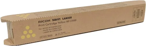 Ricoh 842252 IM C3500 Cartucho de tóner amarillo para uso en The RICOH IM C3500 Rendimiento 19000 páginas en embalaje minorista