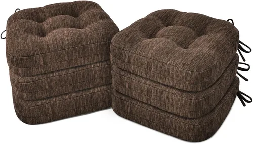 Miniatura 21 de Shinnwa Juego de 2 cojines para silla de comedor, cojines para silla de cocina de espuma viscoelástica de doble capa, almohadillas de asiento