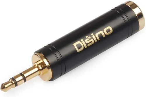 Miniatura 2 de Adaptador de auriculares de 0.138 in a 1/4 pulgadas, mini conector macho de 1/8 pulgadas a conector hembra de 1/4 pulgadas, adaptador estéreo