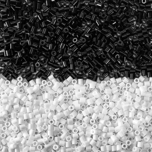 Miniatura 8 de AUGSUN Cuentas de fusible, 1500 piezas Cuentas de hierro fundibles negras de 5mm para artes y manualidades