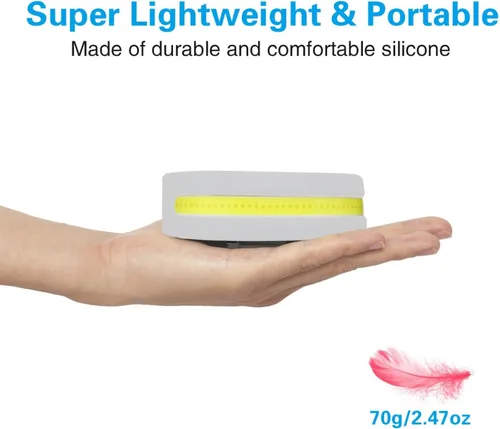 Miniatura 7 de COSOOS Linterna LED recargable, linterna brillante para exteriores de 1000 lúmenes, haz ancho y luz puntual, sensor de movimiento, diadema ligera