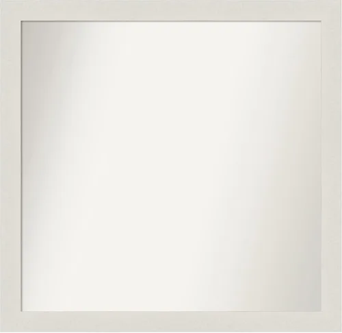 Miniatura 491 de Amanti Art Espejo de baño blanco para sobre el fregadero, 24 x 24 pulgadas, hecho a medida, espejo de tocador cuadrado blanco estrecho, marco