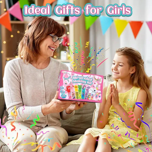 Miniatura 6 de leitait Paquete de 24 varitas de pulsera, kit de fabricación de pulseras con dijes, manualidades para niños, suministros de fiesta de unicornio