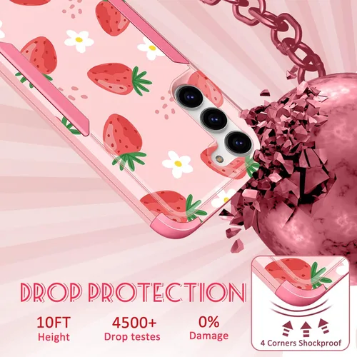 Miniatura 185 de Funda para Samsung Galaxy S22 - Funda de Teléfono para Mujeres Chicas Lindas Cubierta Diseño Único Estético Genial para Adolescentes Kawaii Fresa