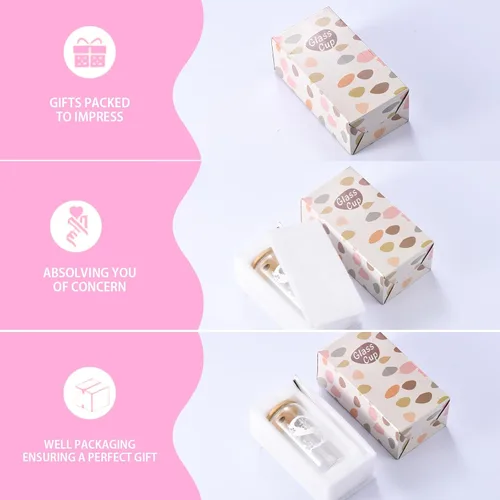 Miniatura 6 de Regalos personalizados para mujeres, tazas de vidrio con monograma con tapas y pajitas, regalos personalizados para mujeres, vasos de café helado