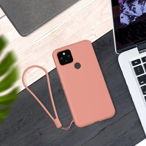 Miniatura 7 de Compatible con Google Pixel 5A, funda delgada de goma de gel de silicona (con forro de microfibra), diseño de cuerpo completo a prueba de golpes