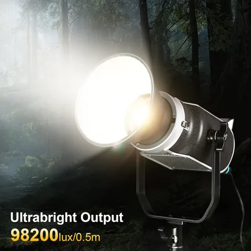 Miniatura 4 de GVM - Luz de video RGB de 200 W, iluminación de fotografía COB bicolor con montaje Bowens y control DMX, luz de estudio de YouTube para grabación