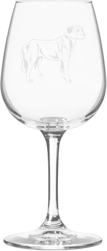 Miniatura 47 de Copa de vino de 12.75 onzas con diseño de perro grabado