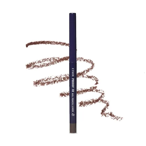 Miniatura 10 de ETUDE Proof 10 delineador de ojos de gel, delineador de ojos con tonos portátiles, punta afilable, textura cremosa de gel, forro de precisión Negro