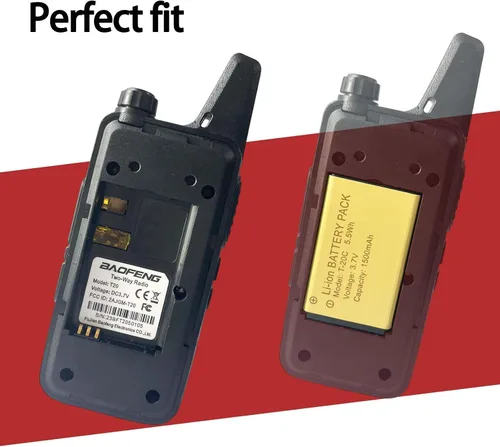 Miniatura 7 de Paquete de 5 baterías de repuesto para radio KD-C1, 1500 mAh, recargable, original, 3.7 V, batería de iones de litio compatible con Walkie Talkies