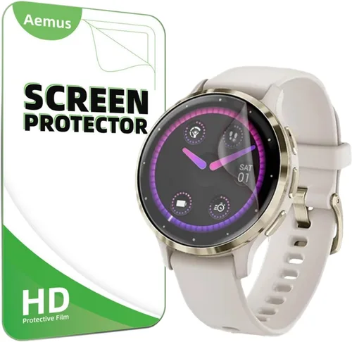 Compatible con Garmin Venu 3S / Venu 4 1.614 in / vivoactive 6 / vivoactive 5 protector de pantalla (paquete de 4) Smart Watch flexible cobertura