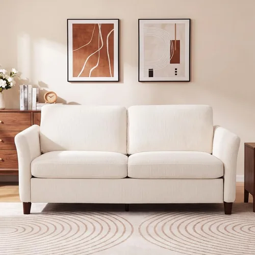 Miniatura 9 de Valthie Sofá biplaza de pana de 61 pulgadas, sofás modernos y cómodos con bolsillo lateral, sofá de sala de estar, sofá para dormitorio y espacios