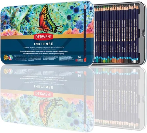 Juego de 36 lápices de colores solubles en agua Inktense