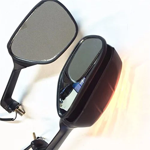 Miniatura 3 de Espejos estilo SMT-OEM compatibles con Suzuki GSXR600 750 2009 2010 2011 2012 GSXR1000 Negro con luz LED amarilla Señales de giro Producto